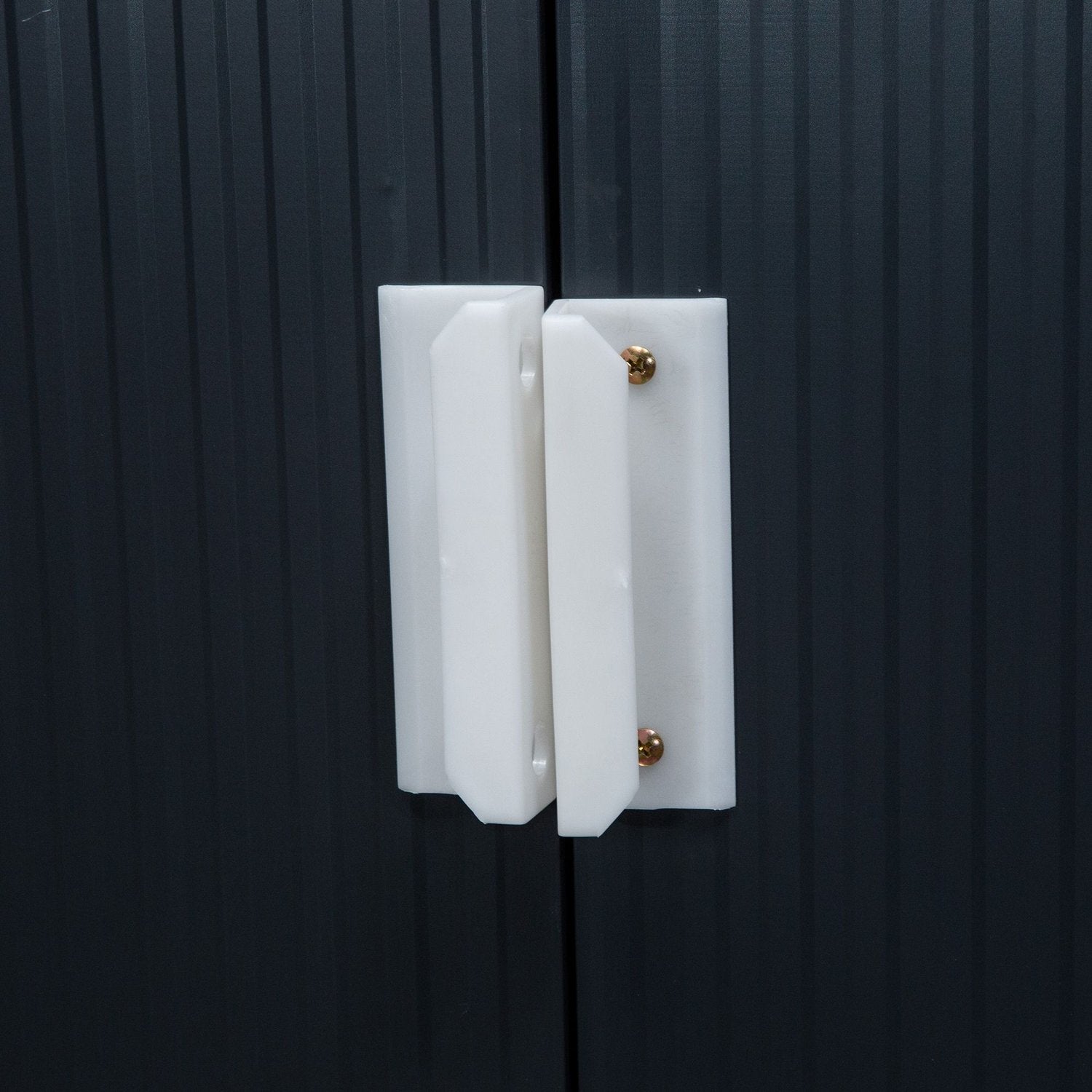 Väderbeständig Stål Trädgårdsbod med Golv, 213x130x185 cm