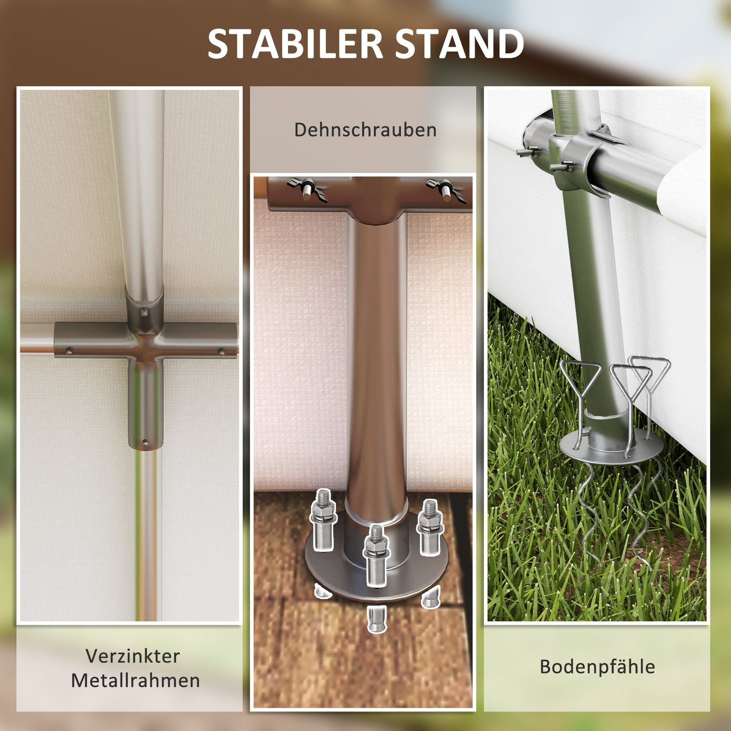 Verktygsskjul med sadeltak, vattentät och dammtät, 300x447x255cm