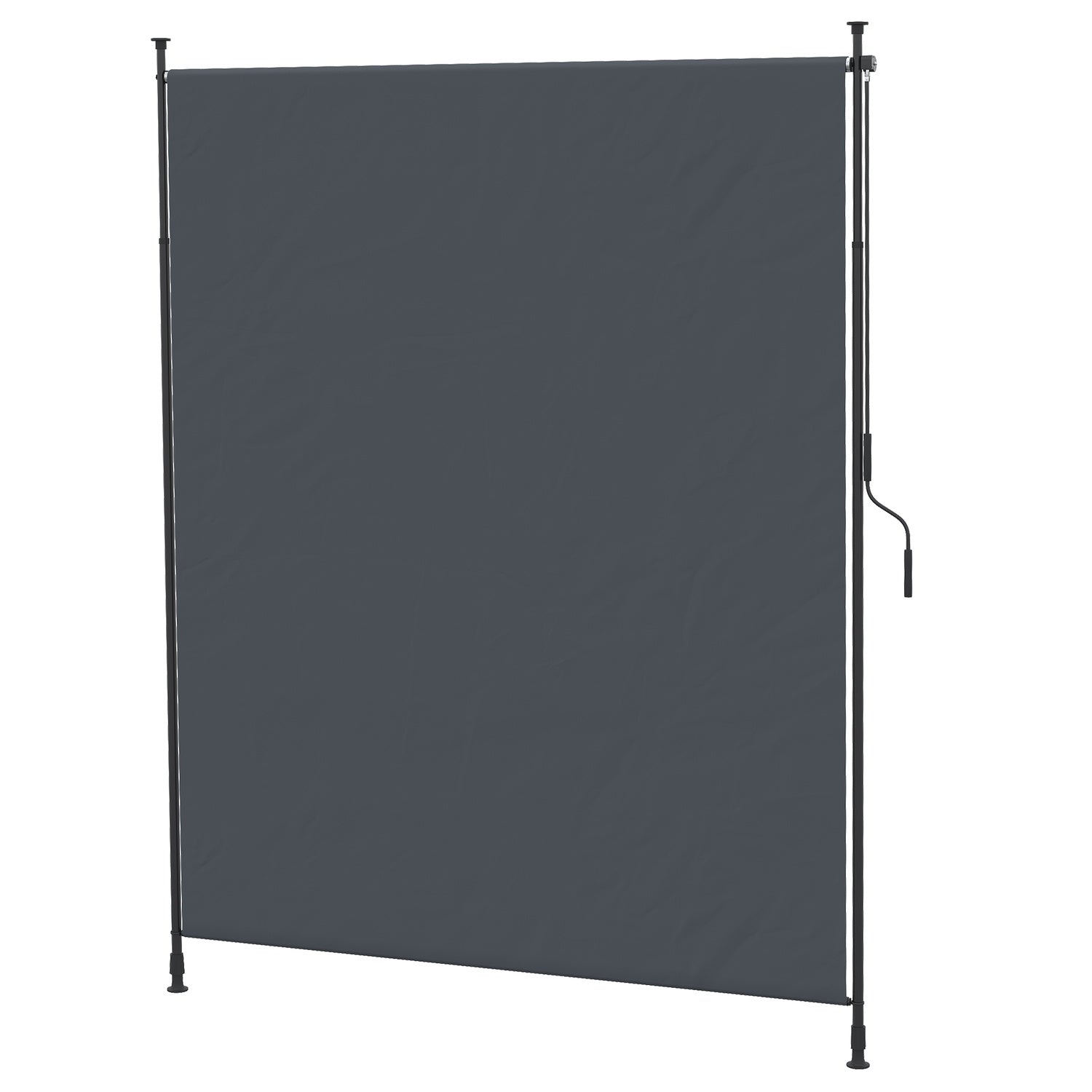 Vertikal Markis 200x292 cm, Justerbar Grå Aluminium