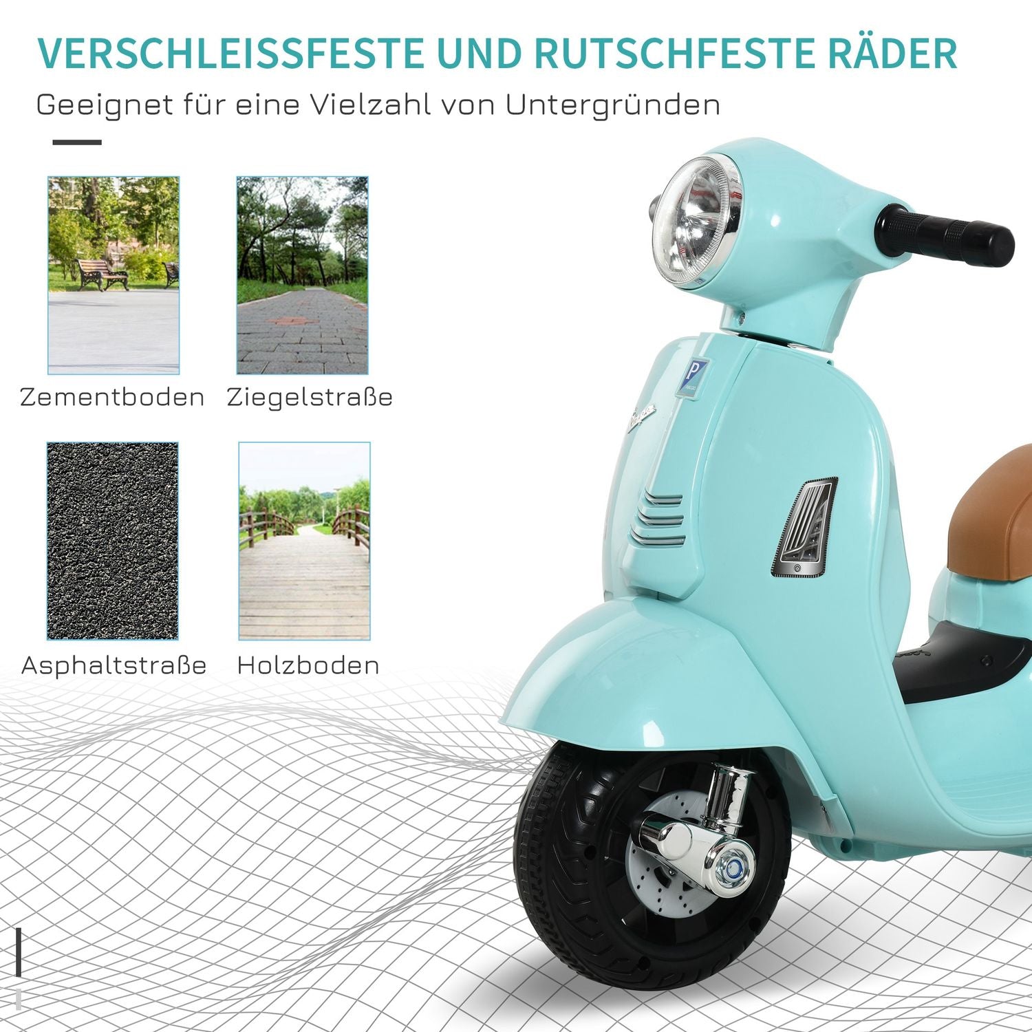 Electric Ride-On Vespa för barn, 18-36 månader, grön