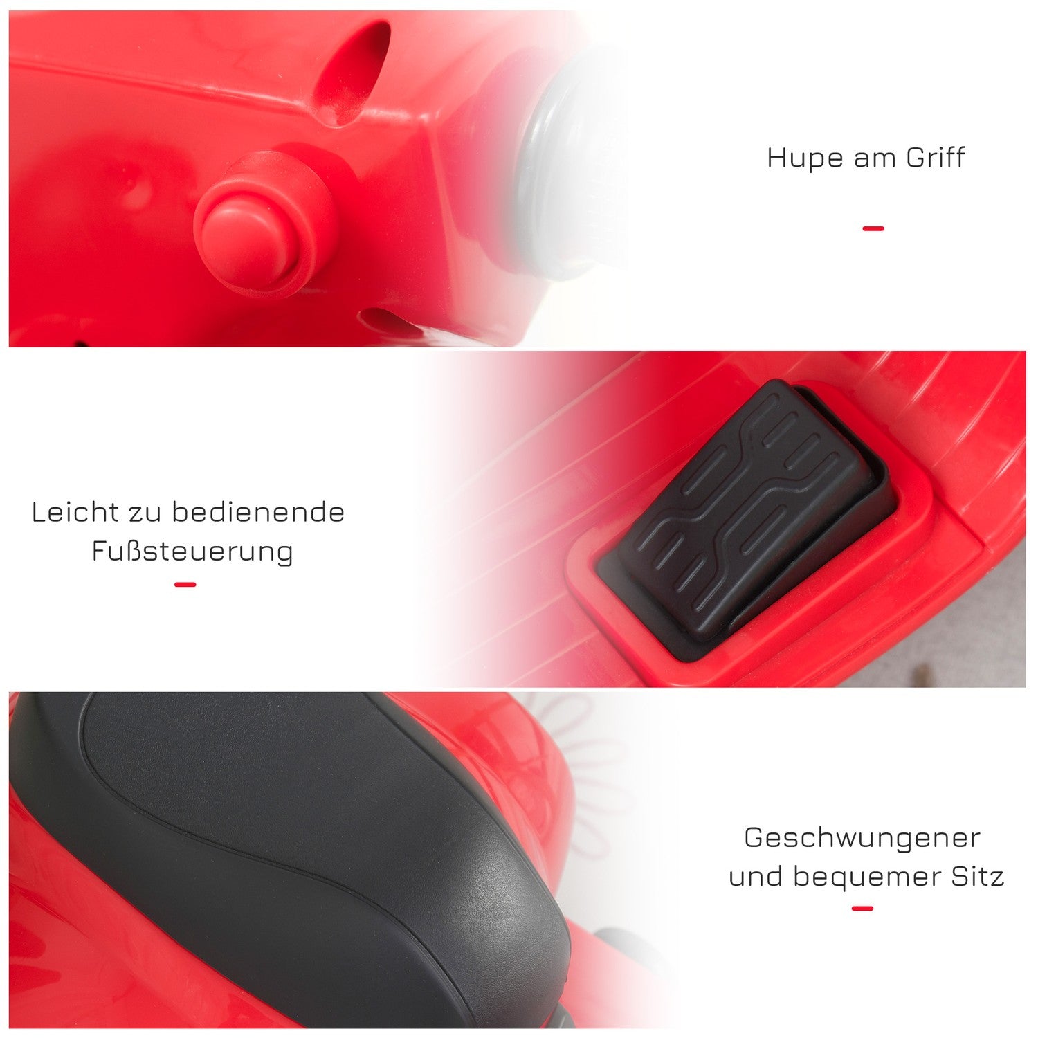 Elektrisk barnmotorcykel med LED-ljus, 18-36 månader