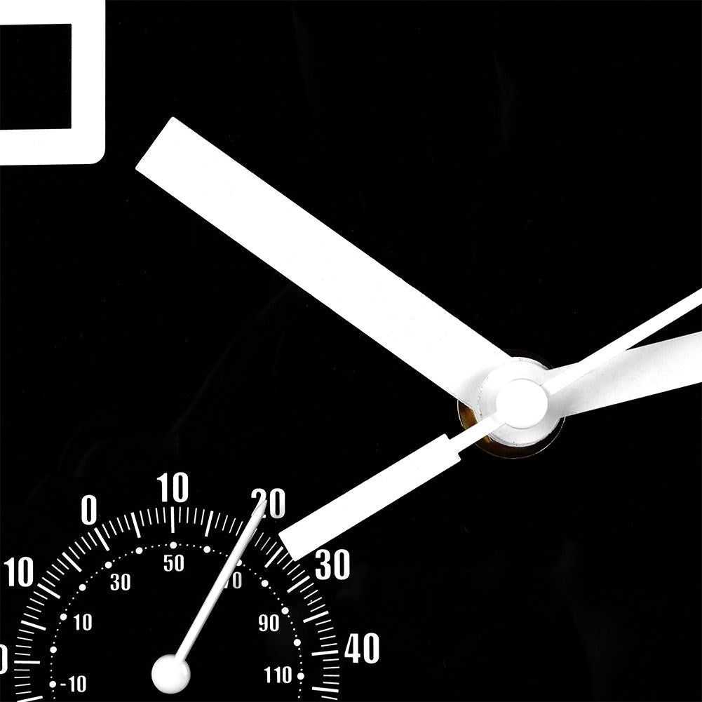 Väggklocka med termometer och hygrometer, 25 cm diameter