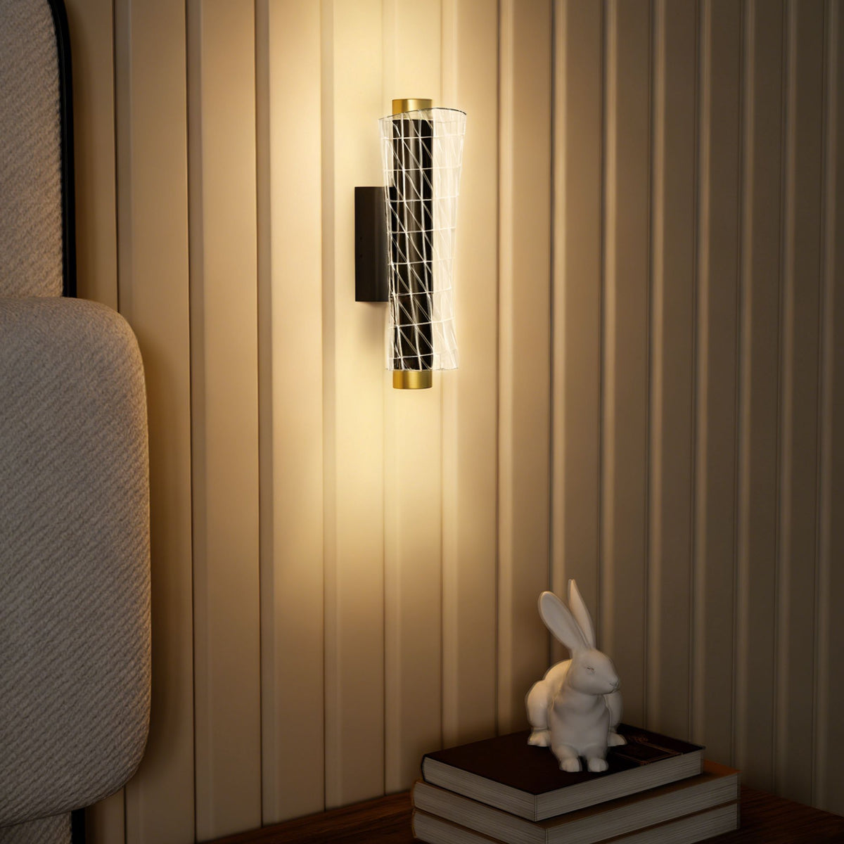 Sett med vegglamper, geometrisk design, 3 lysfarger, 9 W LED
