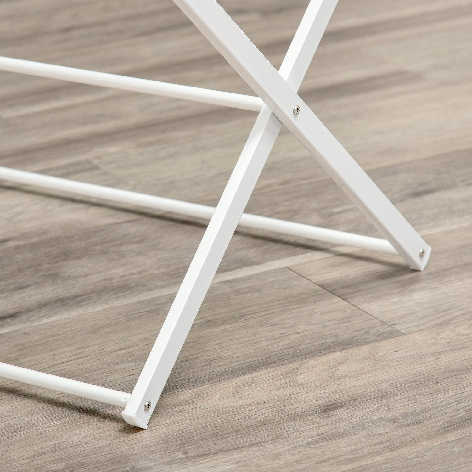 Vikbar Tower Clothes Airer, 8 nivåer, vit 74x35x144 cm