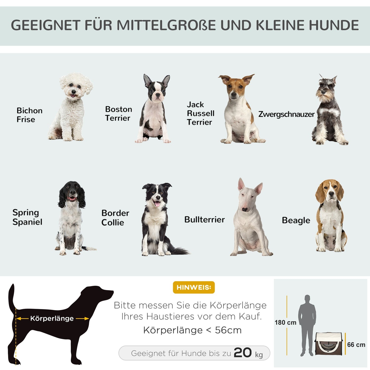Vikbar hundtransportlåda, XXL, flera färger och storlekar