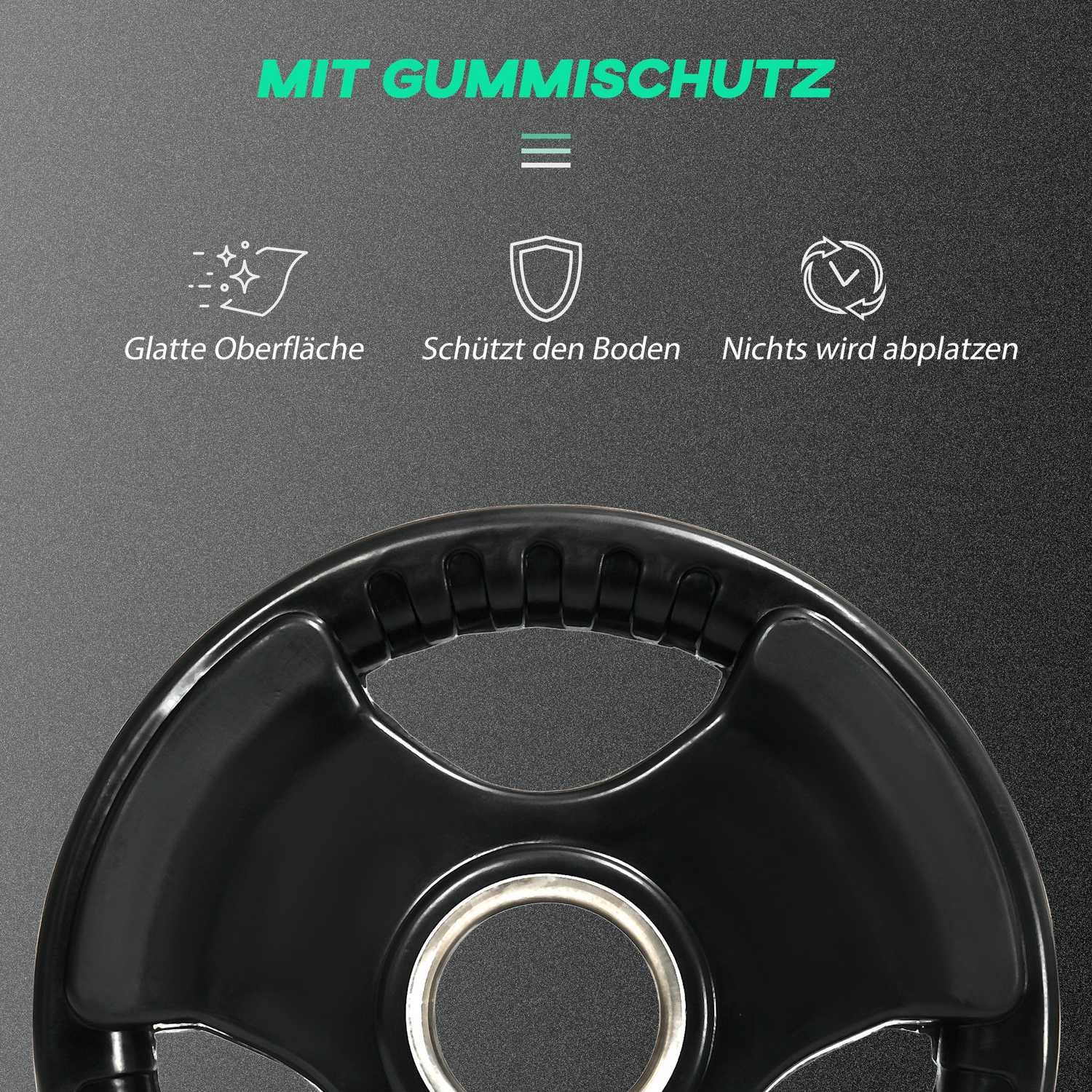 Ett par 5 kg gummi Olympic Tri-Grip viktskivor