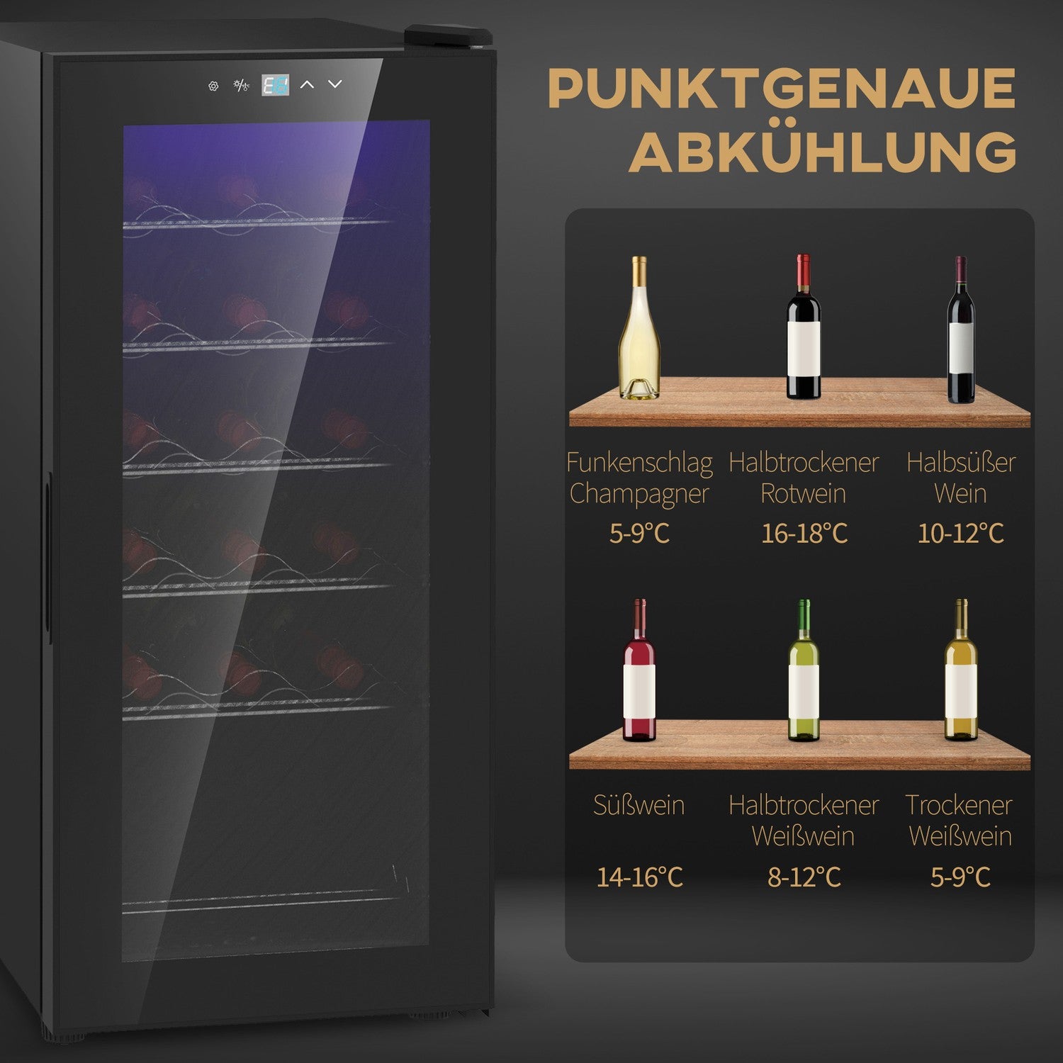 Vinkyl, 18 flaskor, 50L, Touch Control, 5-18°C