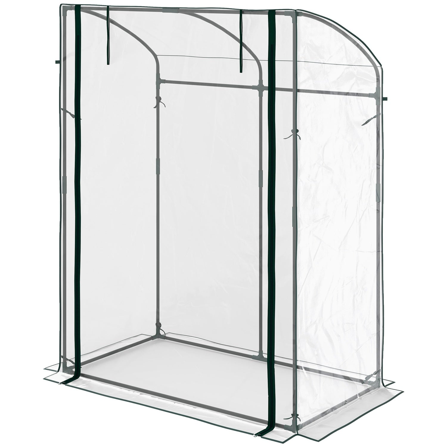 Vintertätt Stålväxthus, Böjt tak, 128x70x170cm