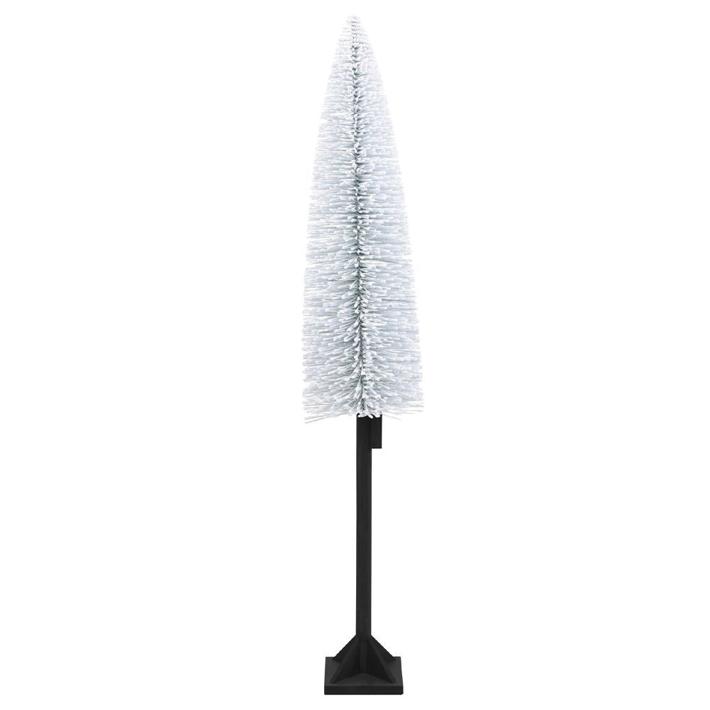 Vit julgran 147 cm med 30 LED-lampor och snötäckt effekt