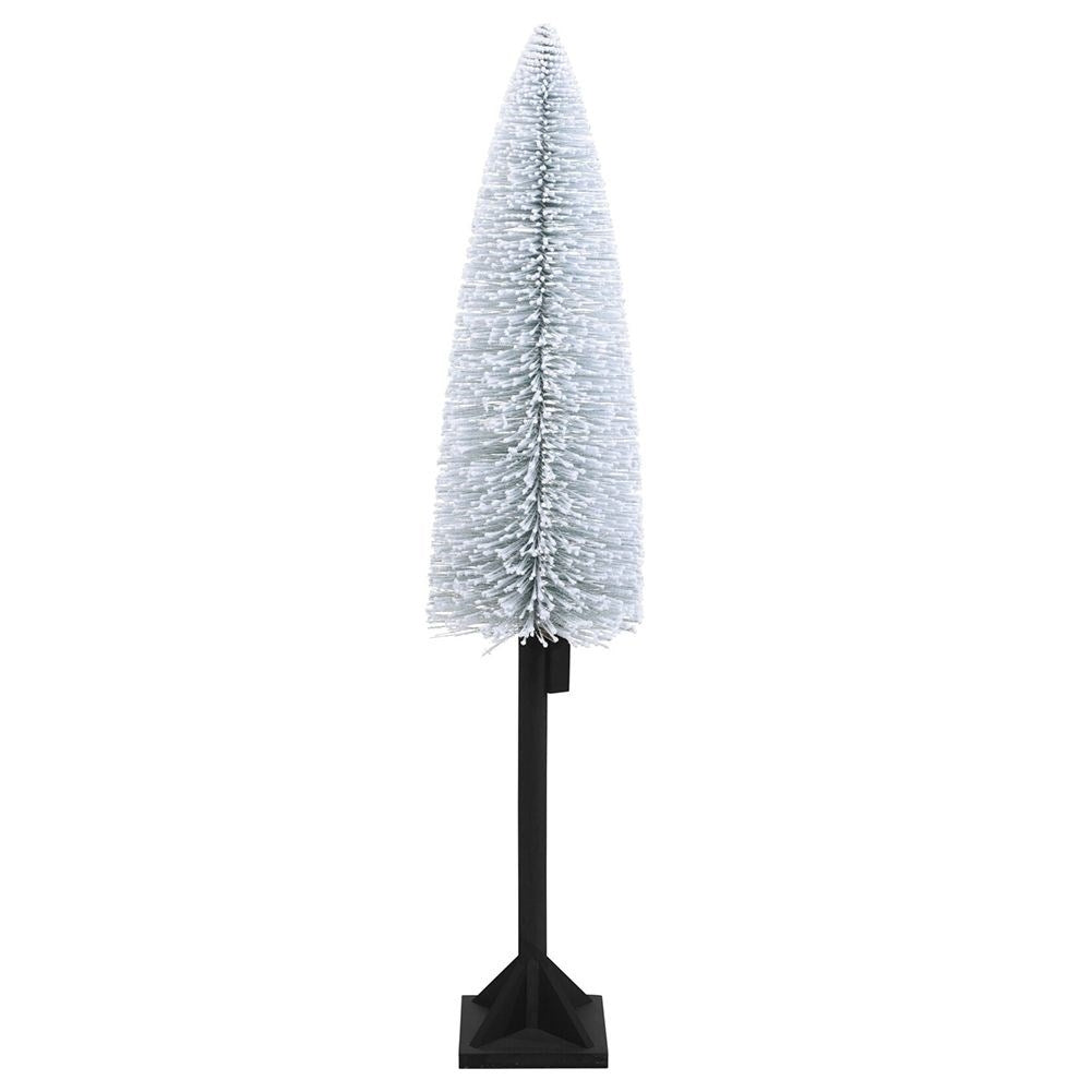 Vit konstgjord julgran 120 cm med 25 LED-lampor och snöeffekt