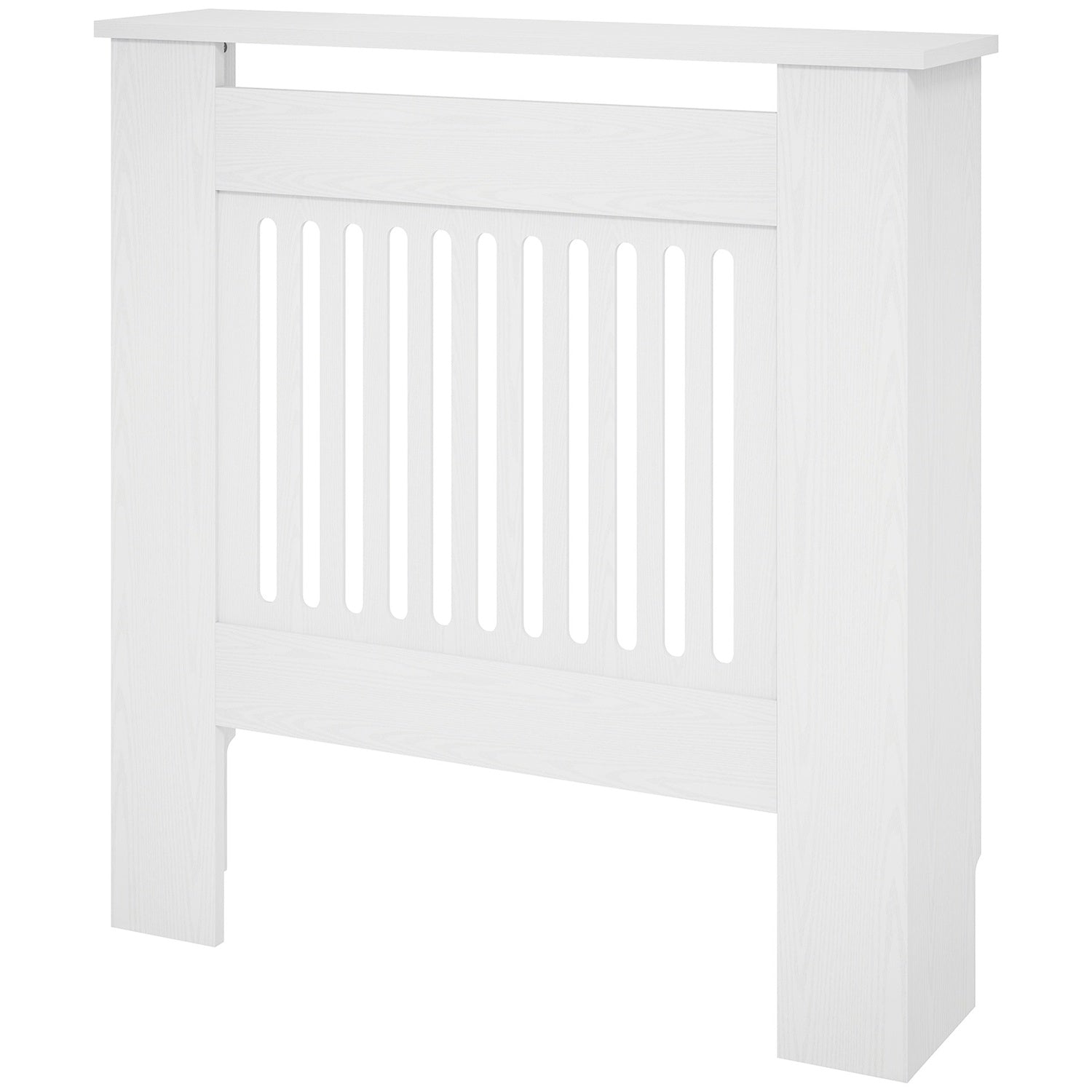 Vit kylarlock med horisontella lameller, 78x19x81cm