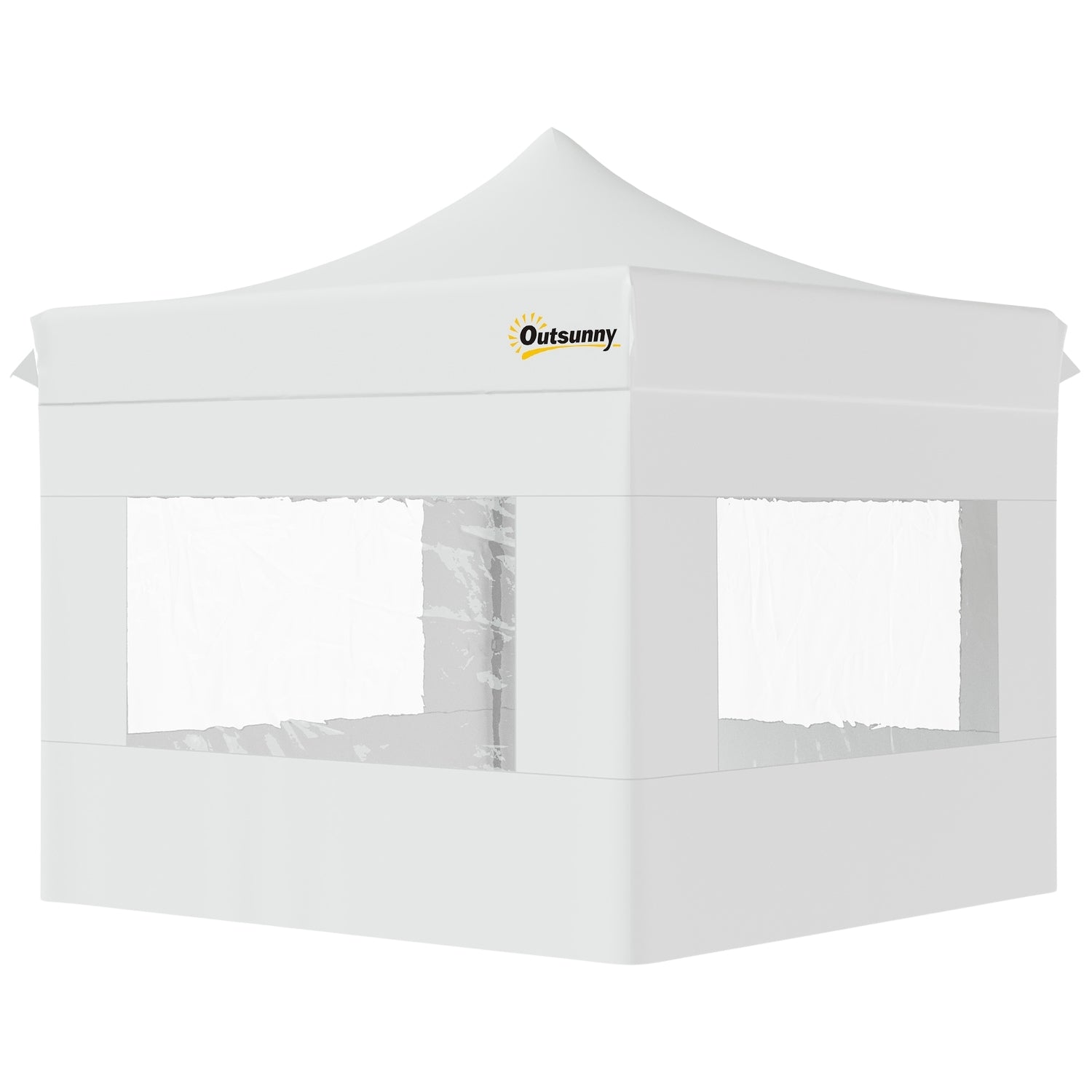 Vitt pop-up trädgårdstält, vattentätt, 300 x 300 cm