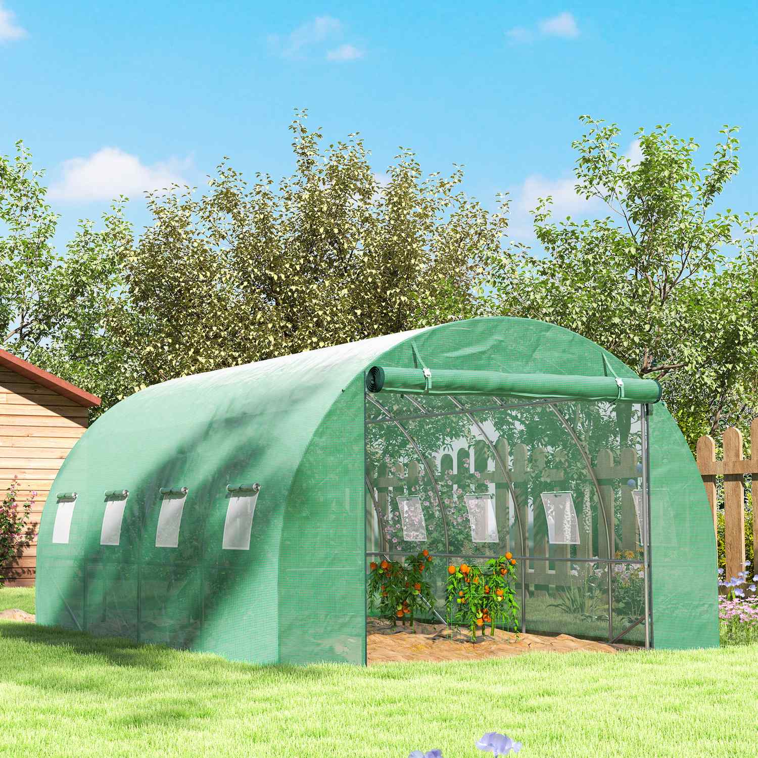 Stort filmväxthus, 4x3x2m, fönster & UV-skydd