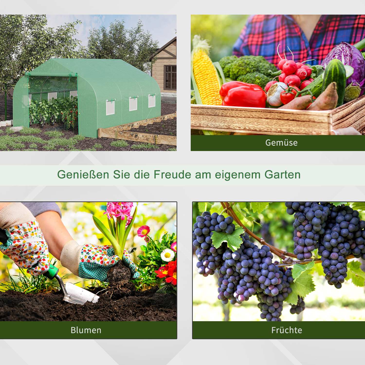 Växthusfilm, Kallram, 350x300x200 cm Sadeltak