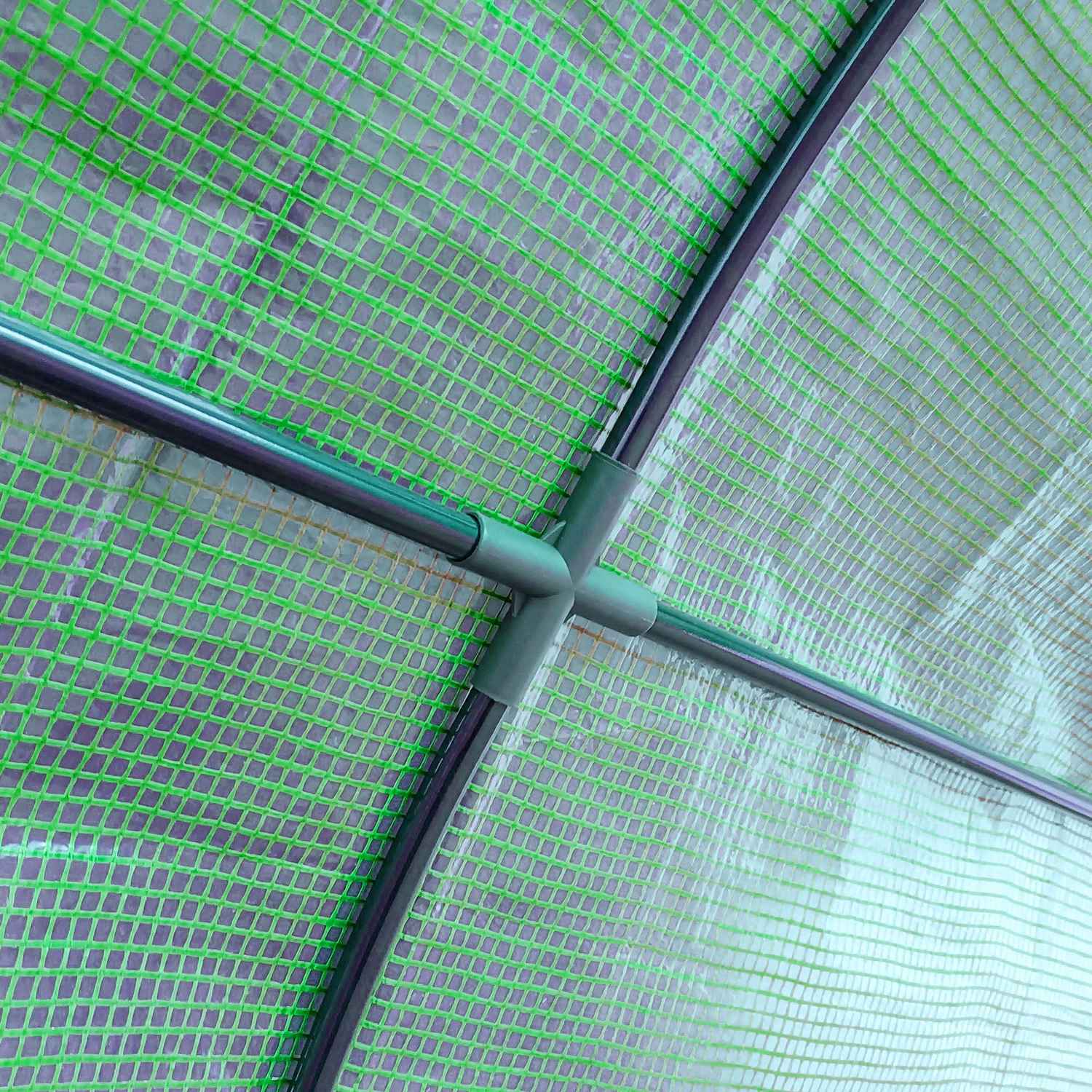 Växthus med UV-skydd, Stålstomme, 200x100x215 cm