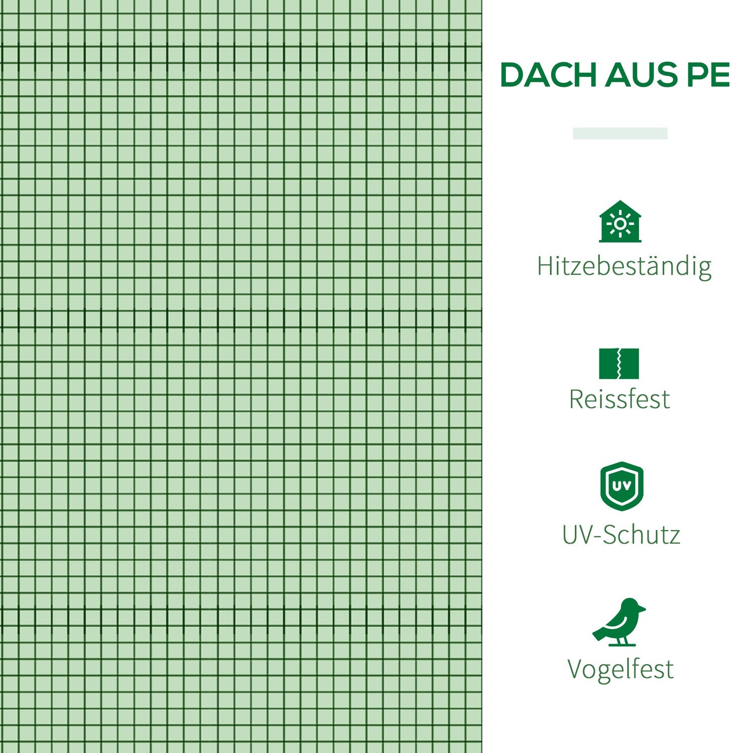 Växthus med dörr – Stålram, 295 x 100 x 80 cm