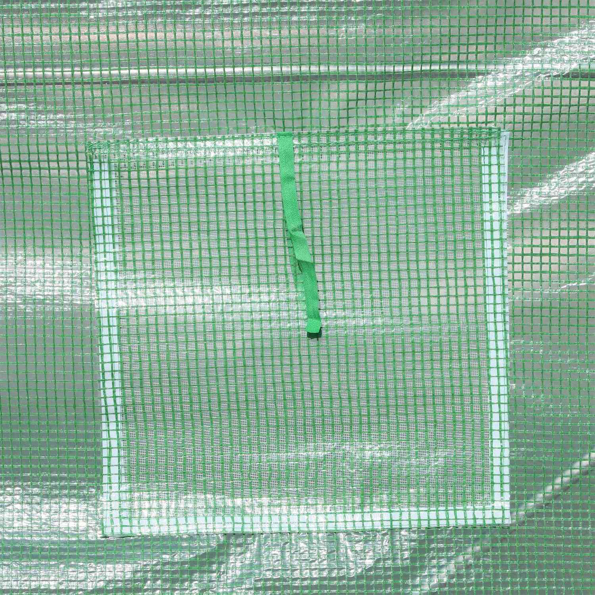 Drivhus polytunnel med vindu, grønn, 5x2x2,1m