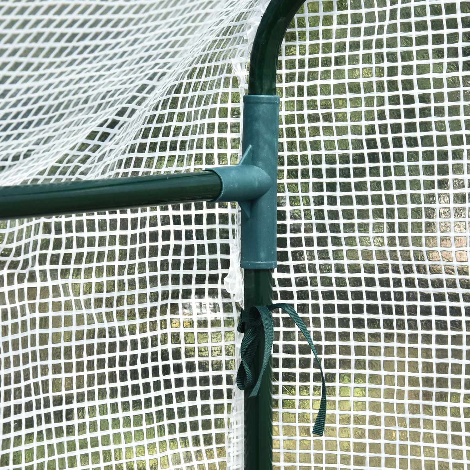 Walk-in växthus med 4 hyllor, PE lock, 120x186x190 cm