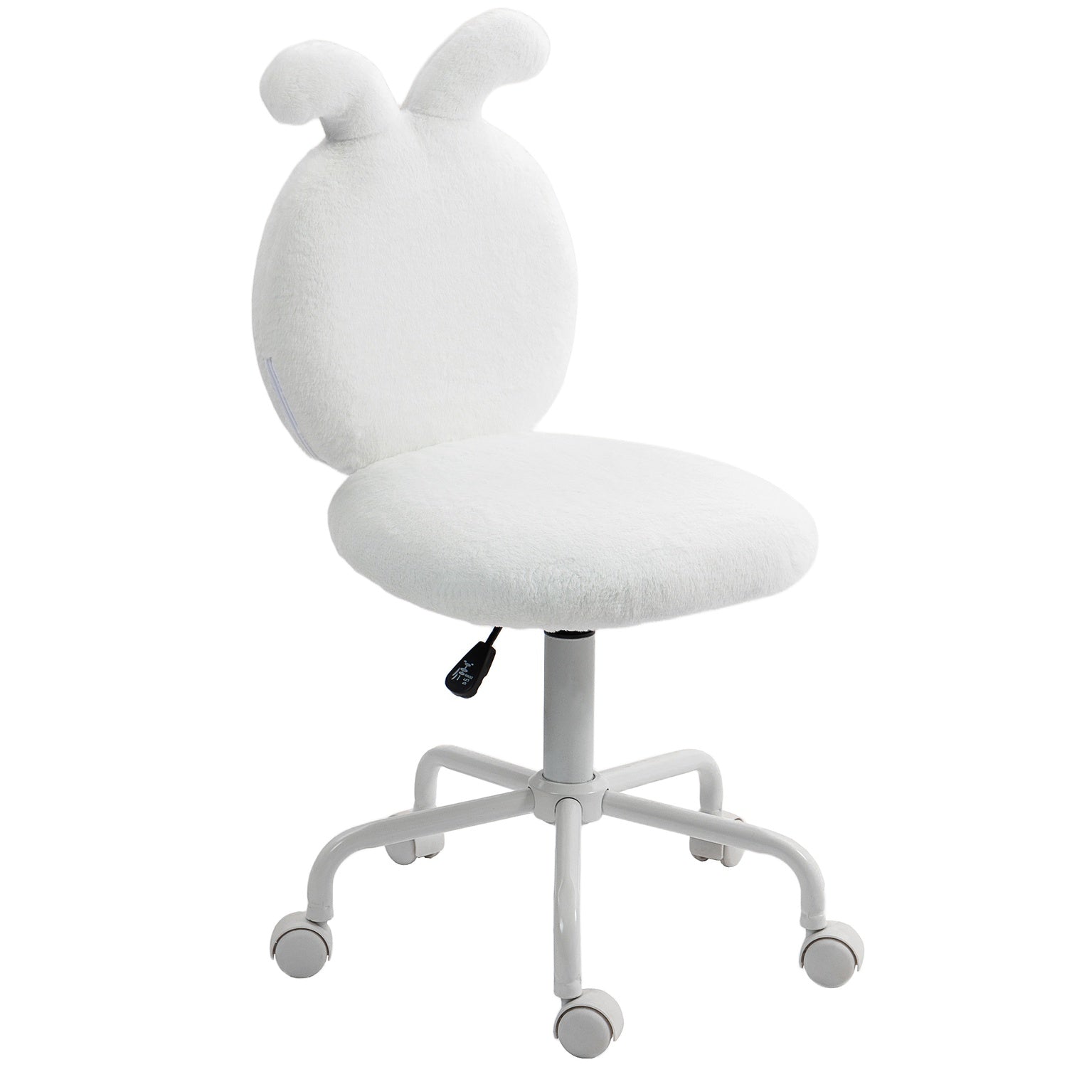 White Velvet Rabbit Ear Swivel Chair – Justerbar i höjdled