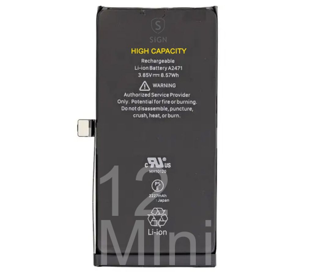 iPhone 12 Mini høykapasitetsbatteri – 2460 mAh