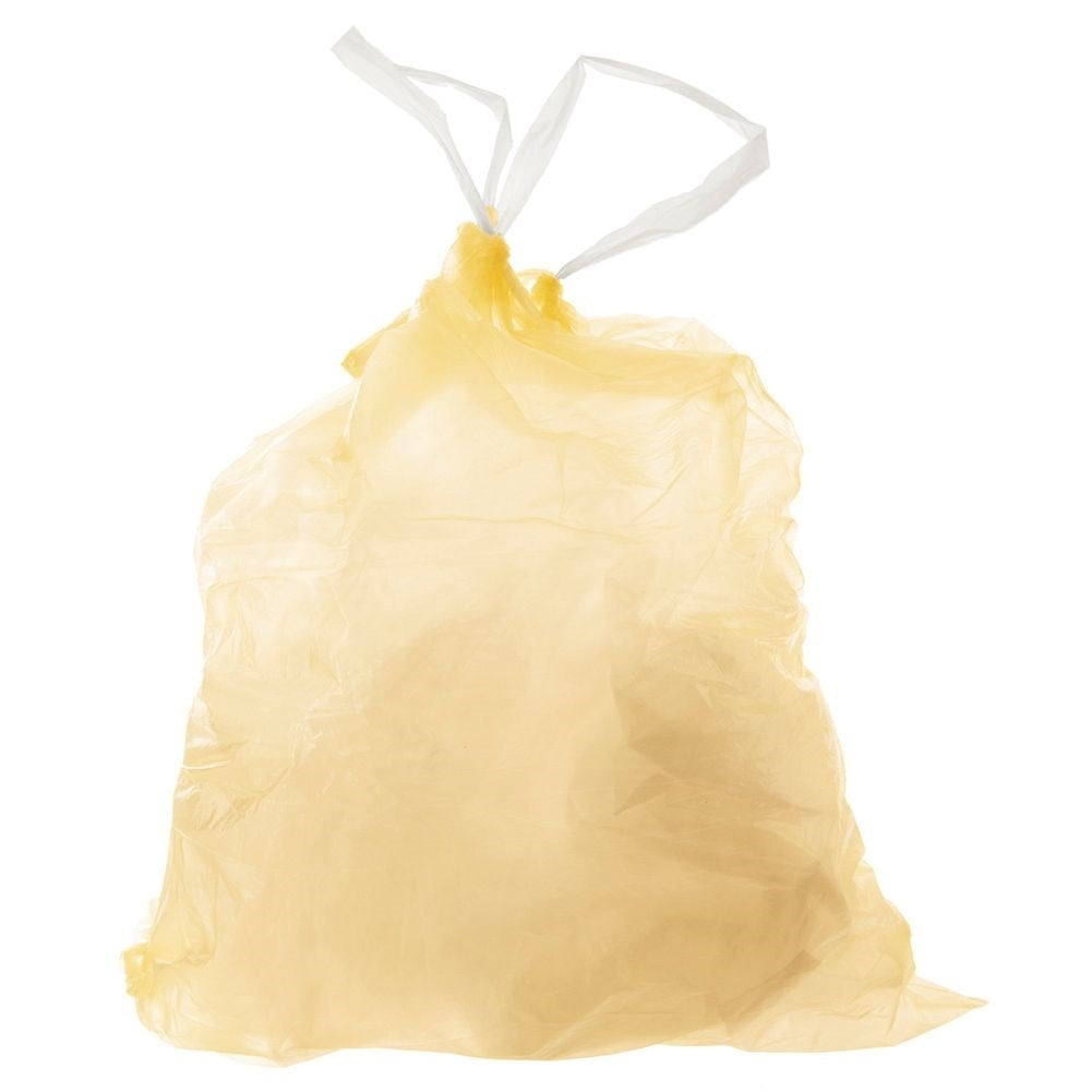 10-pack gula soppåsar 40L HDPE med citrondoft och dragsnöre