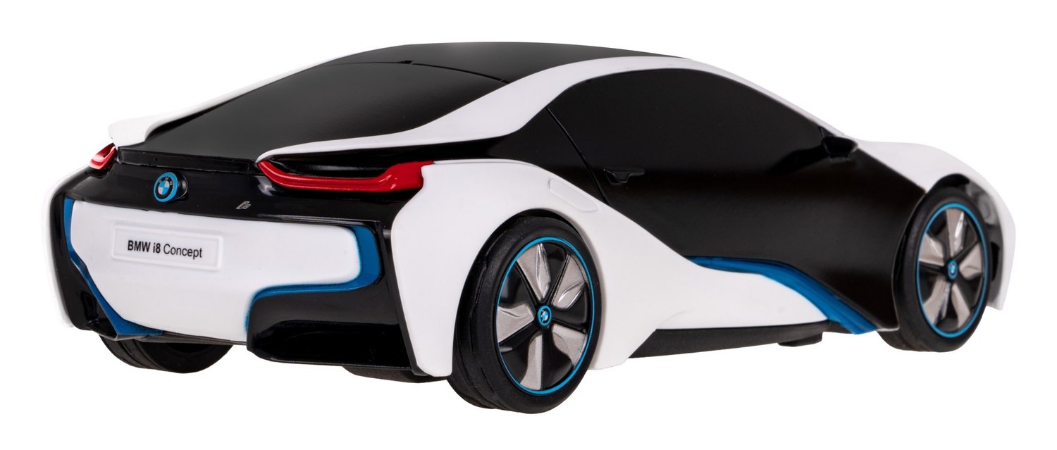 1:24 BMW i8 R/C-bil med LED-lys og gummihjul 