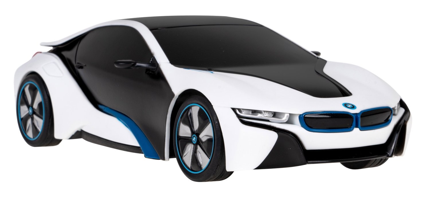 1:24 BMW i8 R/C-bil med LED-lys og gummihjul 