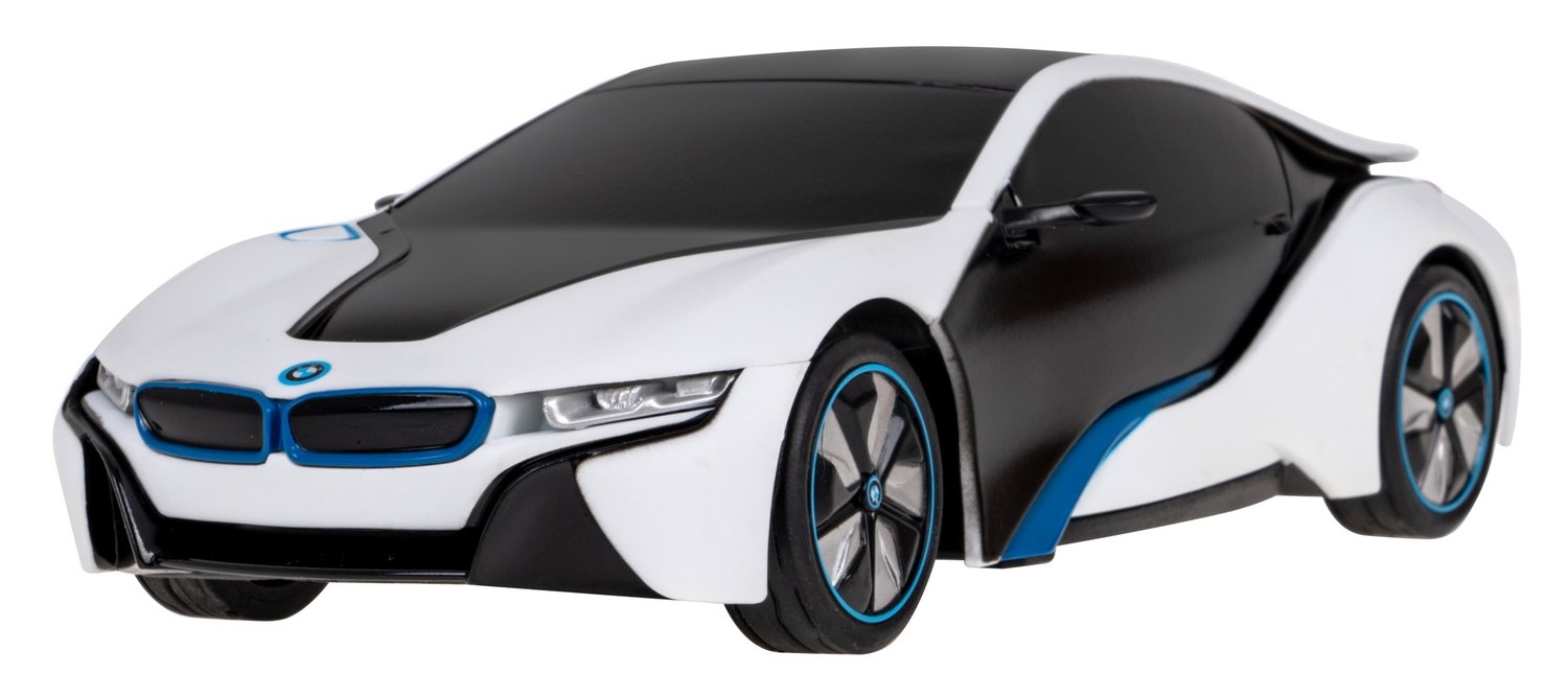 1:24 BMW i8 R/C-bil med LED-lys og gummihjul 