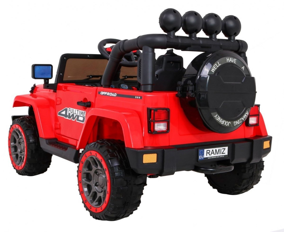 12V 4WD terrängfordon med fjärrkontroll, LED-ljus, MP3