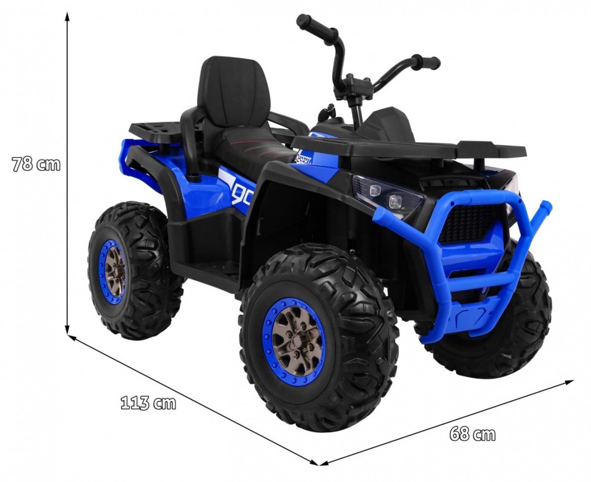 12V Desert Quad ATV med fjernkontroll, LED-lys, MP3, EVA-hjul