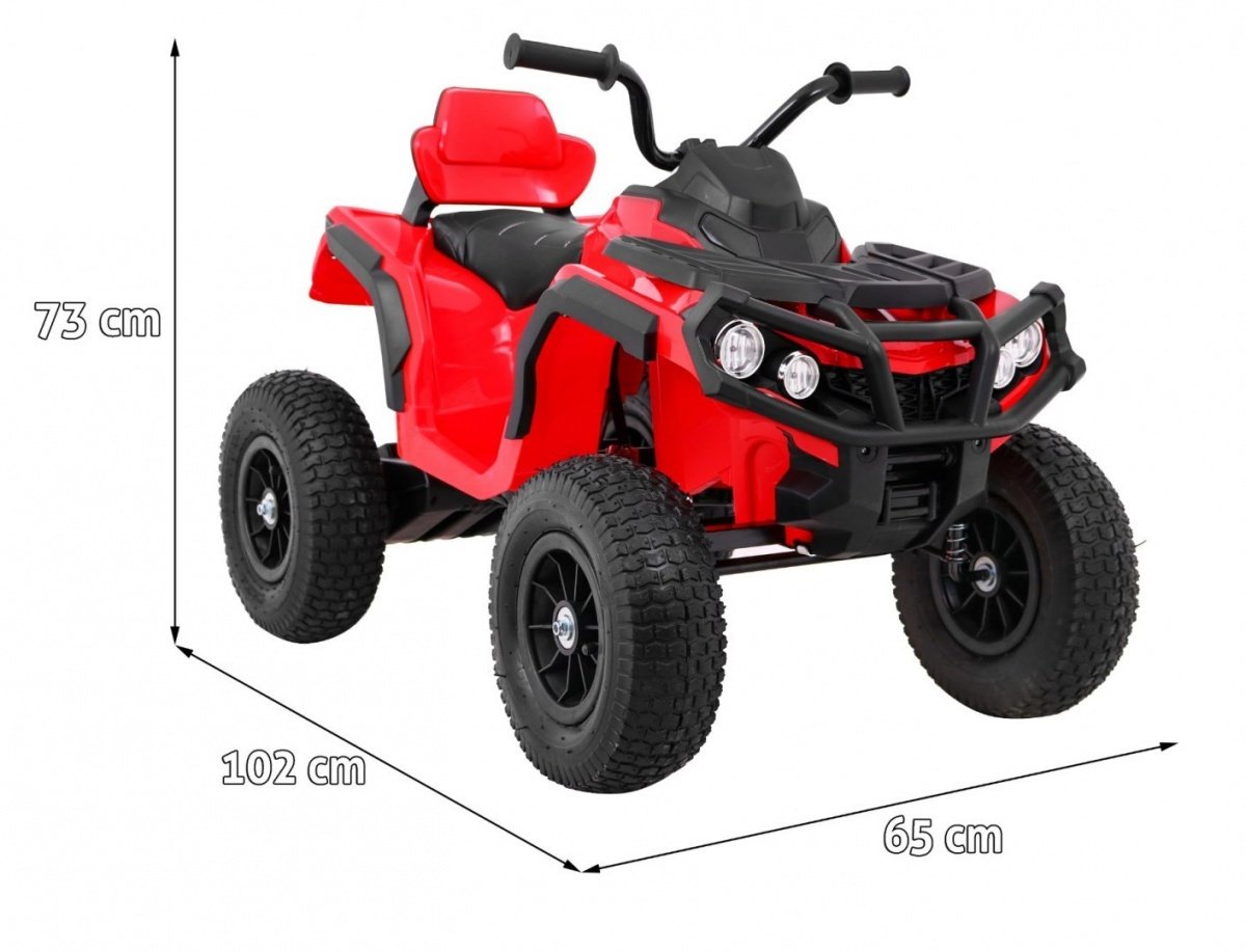 12V Kids Quad ATV med LED-lys, MP3 og Air Wheels