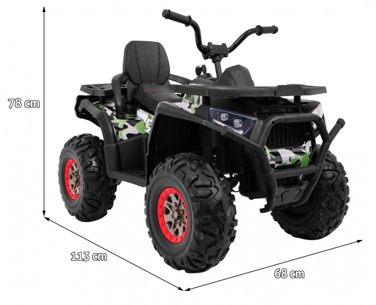 12V Kids Quad ATV med fjernkontroll, LED-lys, MP3 &amp; USB