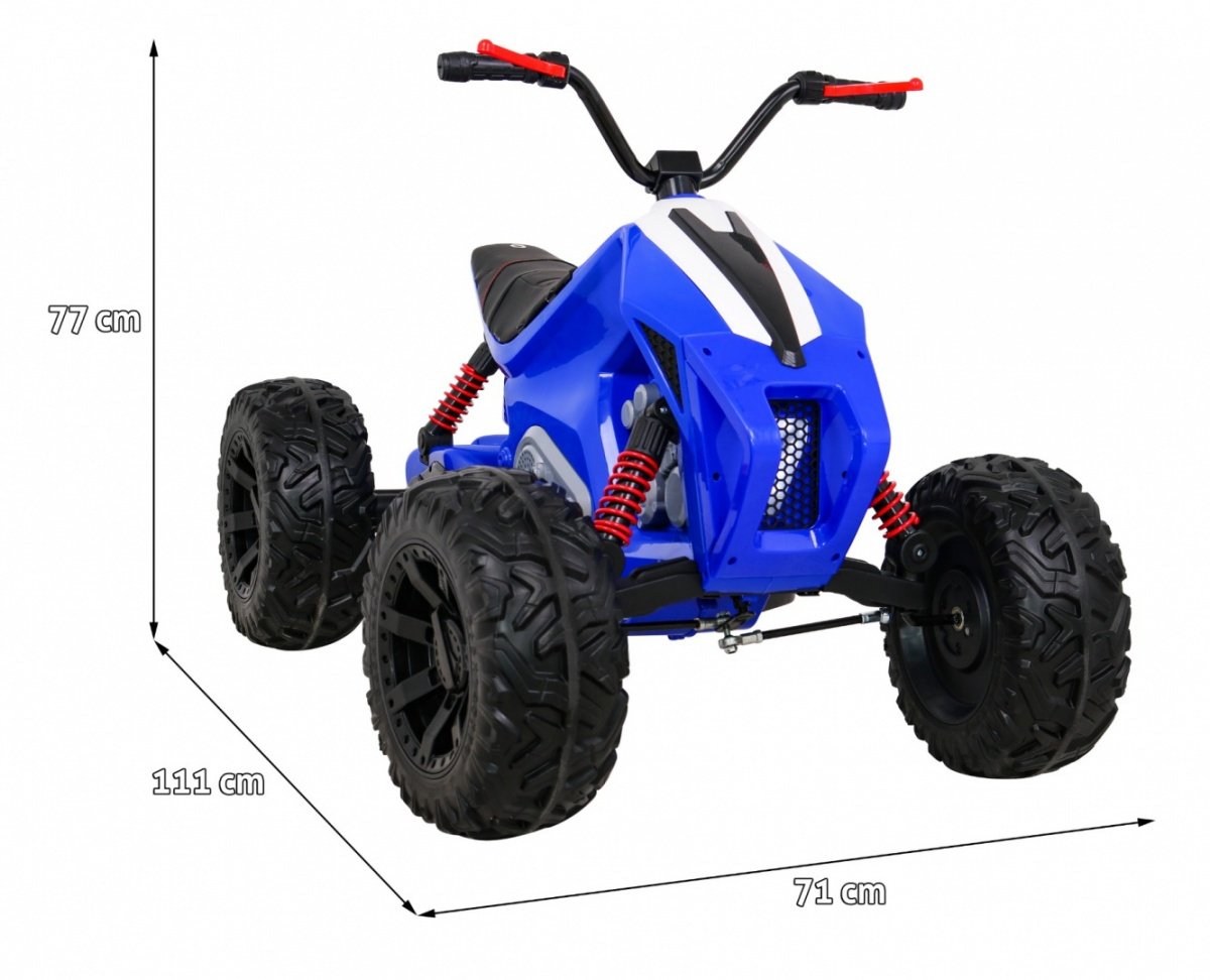 12V Kids Quad med LED-lys, MP3, USB og skinnsete