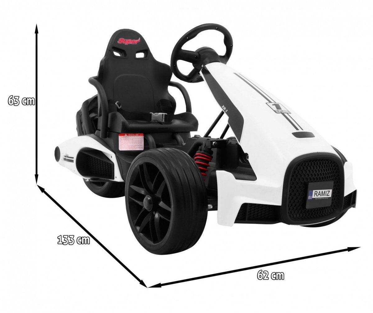 12V barnbil med EVA-hjul och sportstol