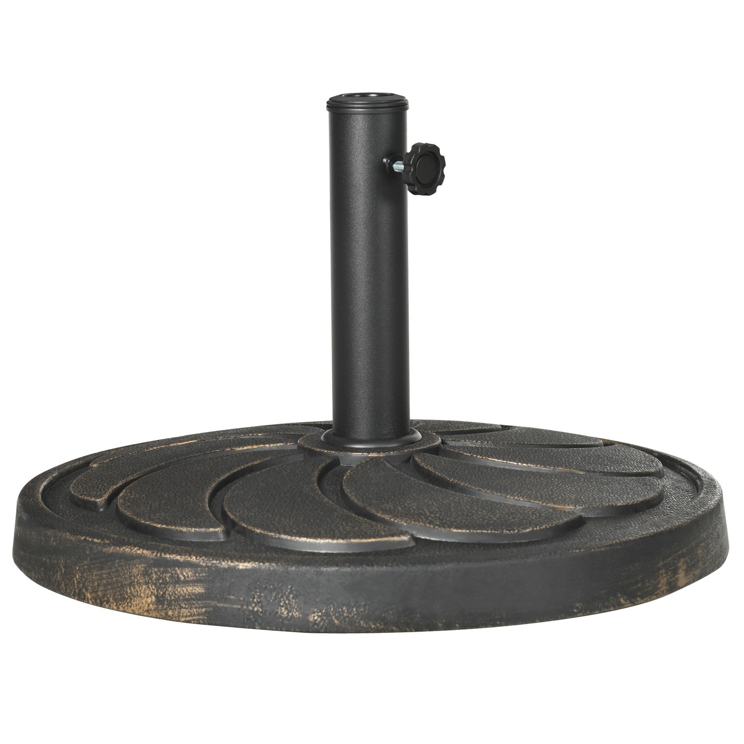 18 kg hartsparaplystativ, rund brons, Ø38/48 mm stolpe