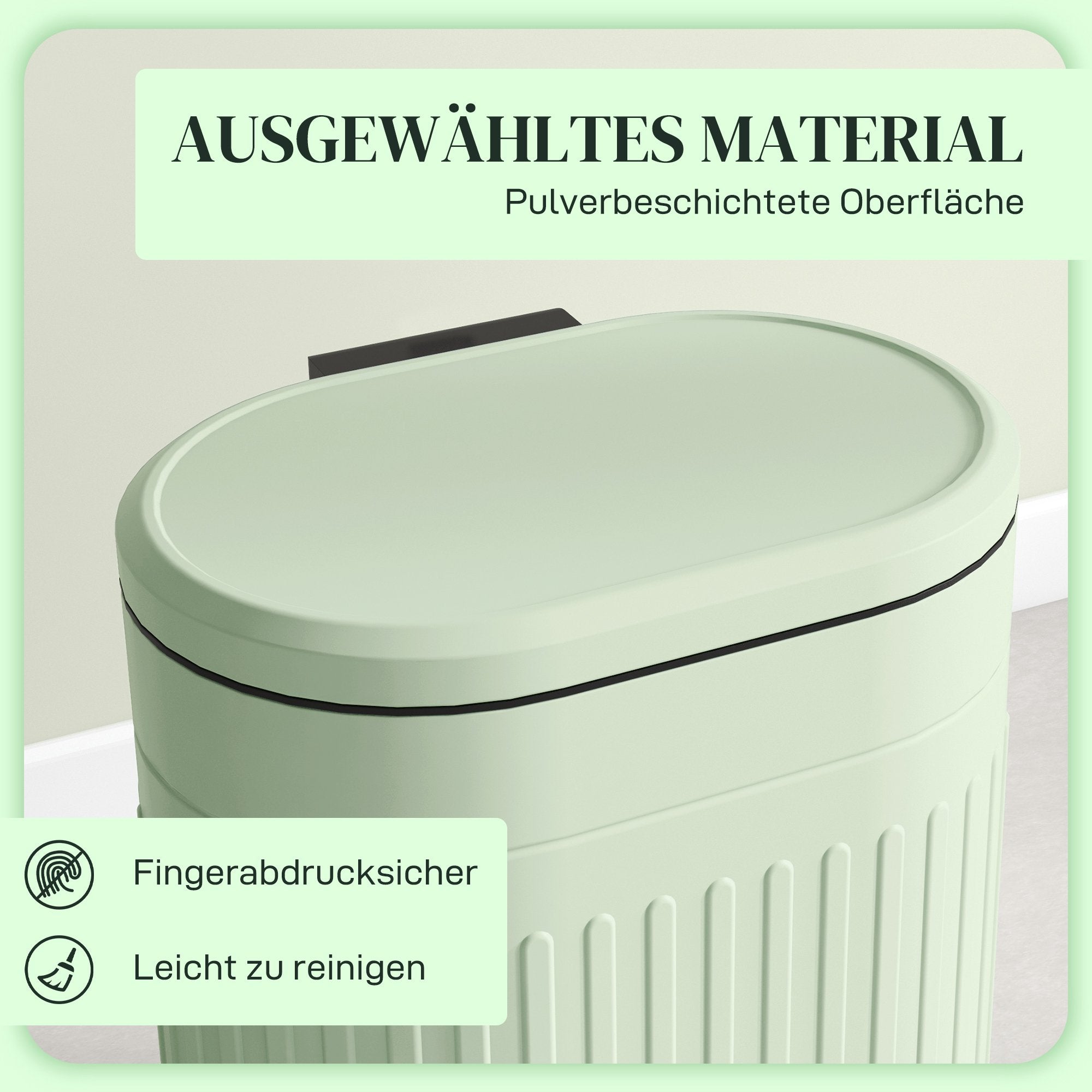 20L pedalhink i metall, mjukstängande, avtagbar innerhink