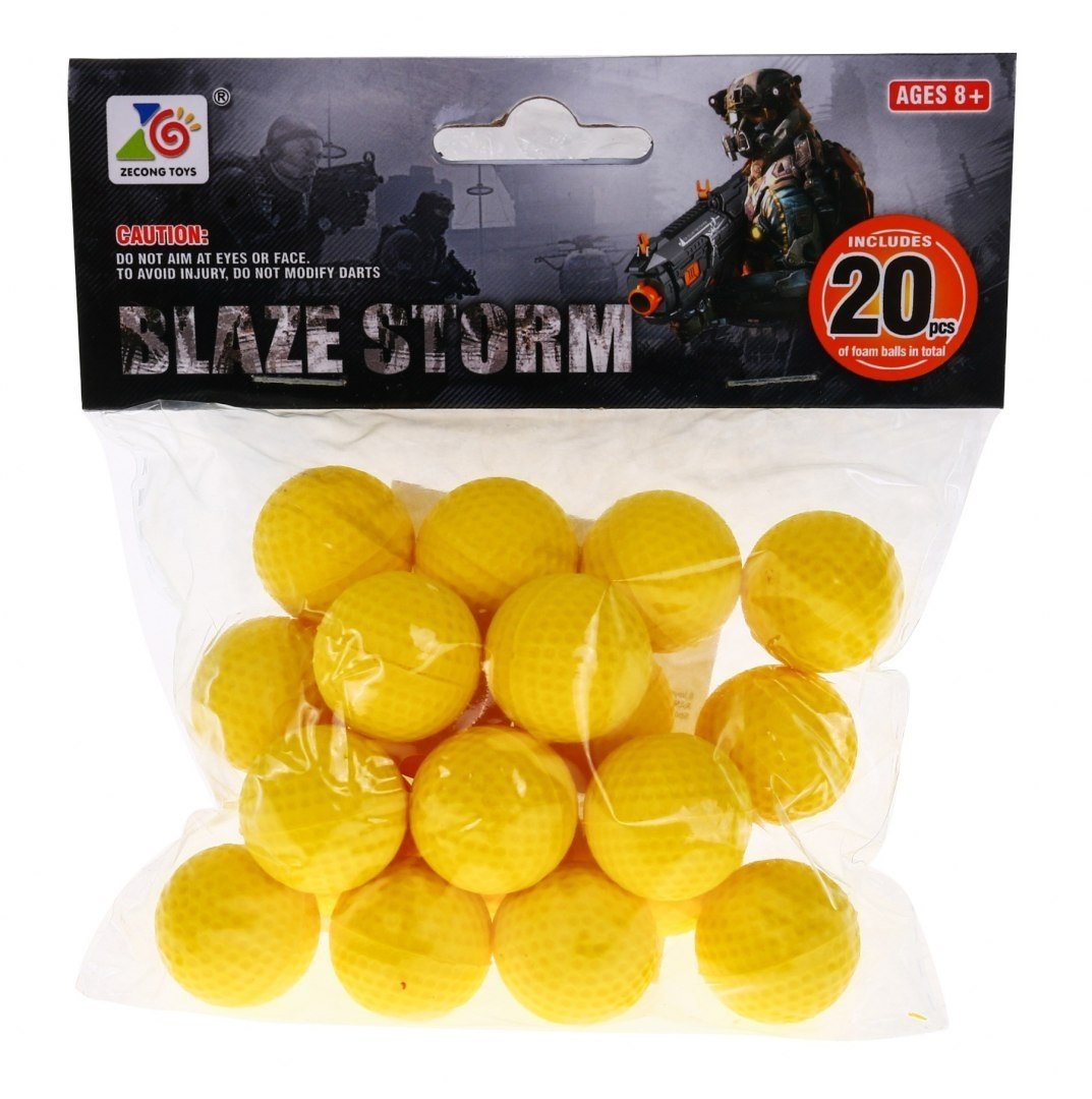 20 myke skumballer til Blaze Storm Gun - 2,35 cm diameter