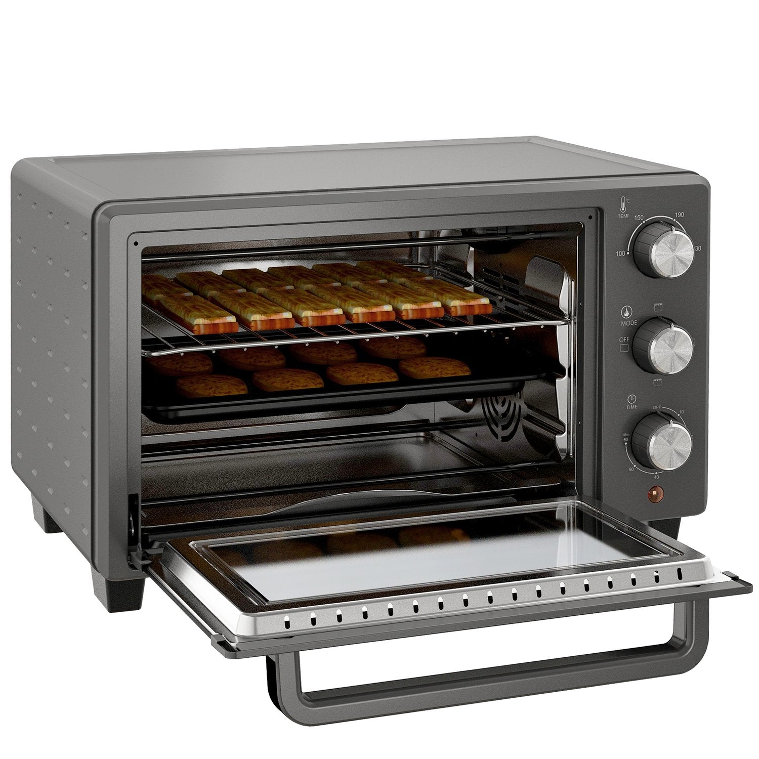 21L Miniugn – 1400W, Timer & Temp Control, Rostfritt stål