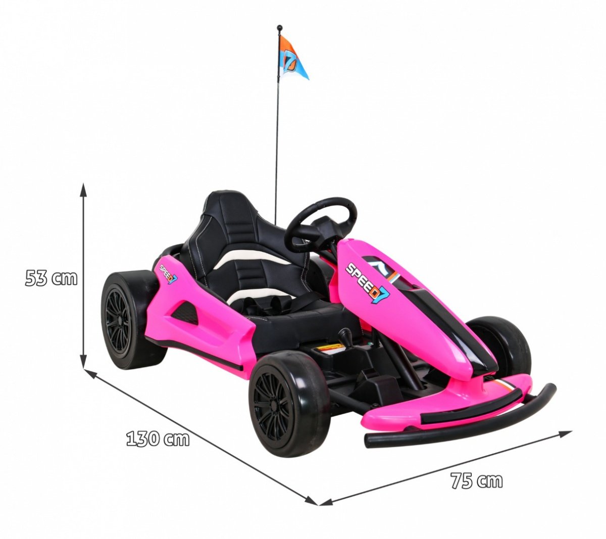 24V Drift King ridebil med doble 150W motorer