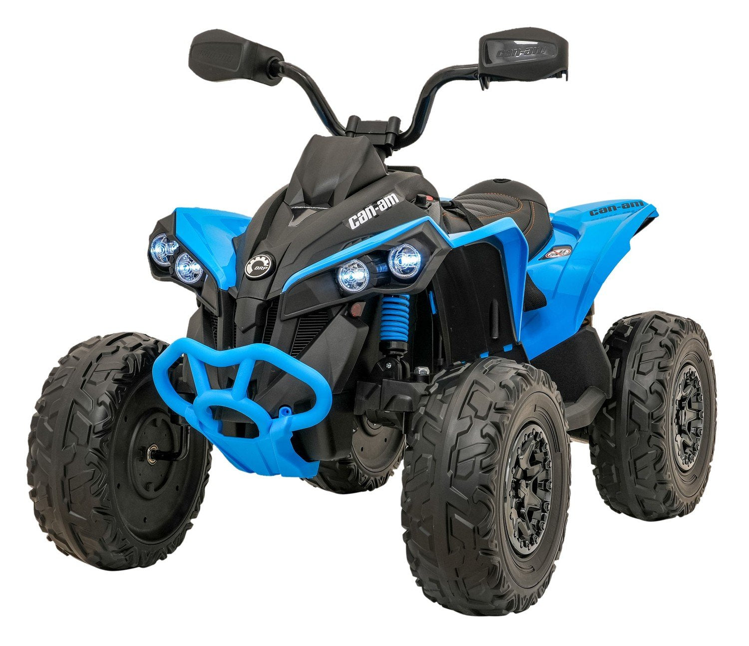 24V Quad ATV med LED-lys, Bluetooth og skinnsete