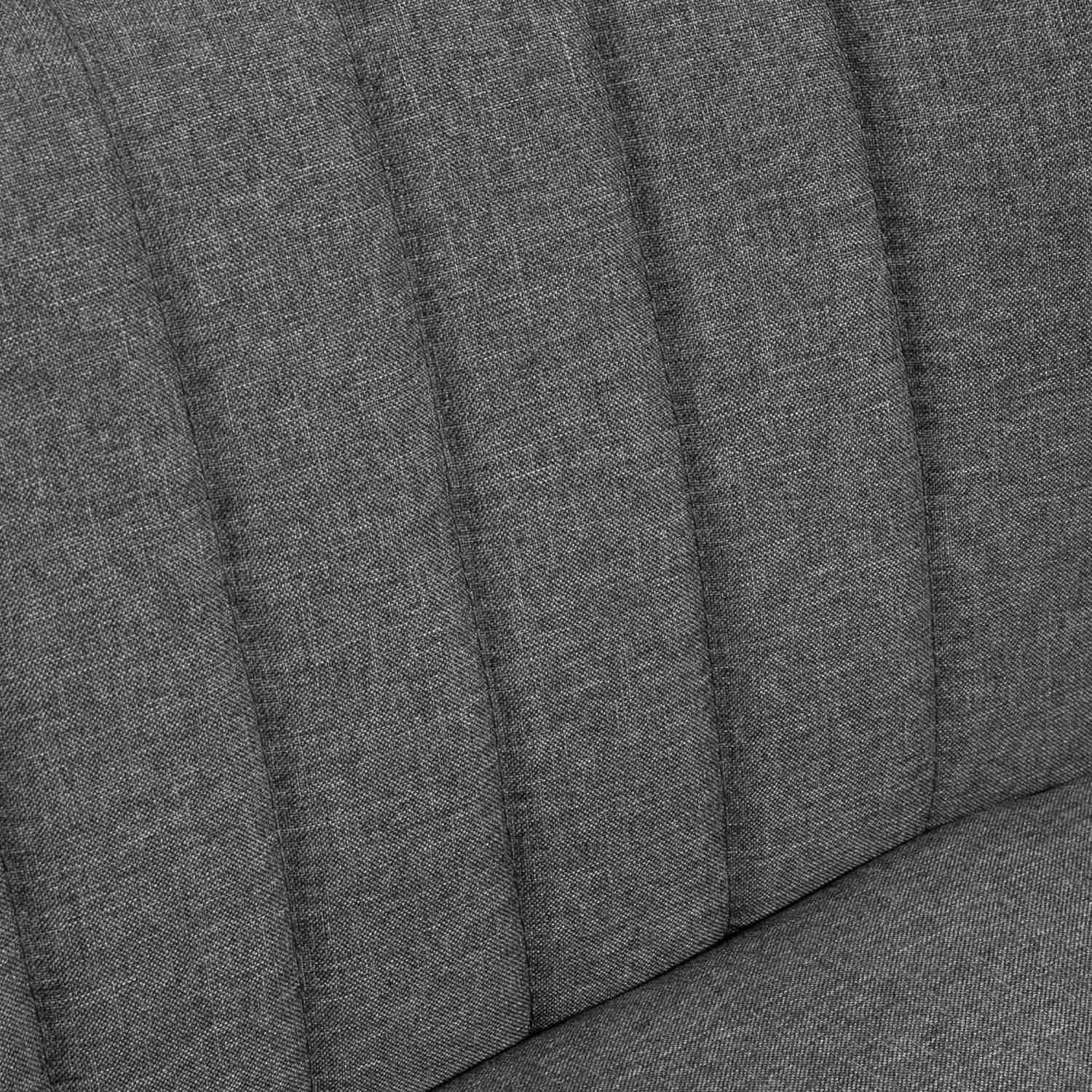 2-Sits Tygsoffa Stoppad Soffa Sittgrupp Lounge Soffa Träskum Mörkgrå 117 X 56,5 X 77 Cm