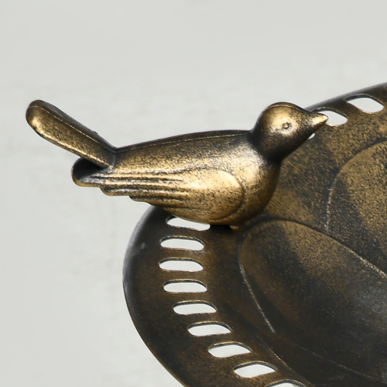 2-i-1 frostsäkert fågelbad i plast, 50x50x72 cm, brons