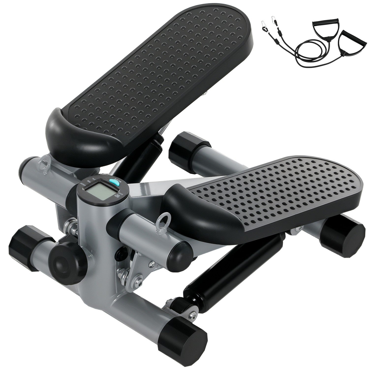 Mini Stepper med Power Ropes & LCD – Upp till 100 kg Kapacitet
