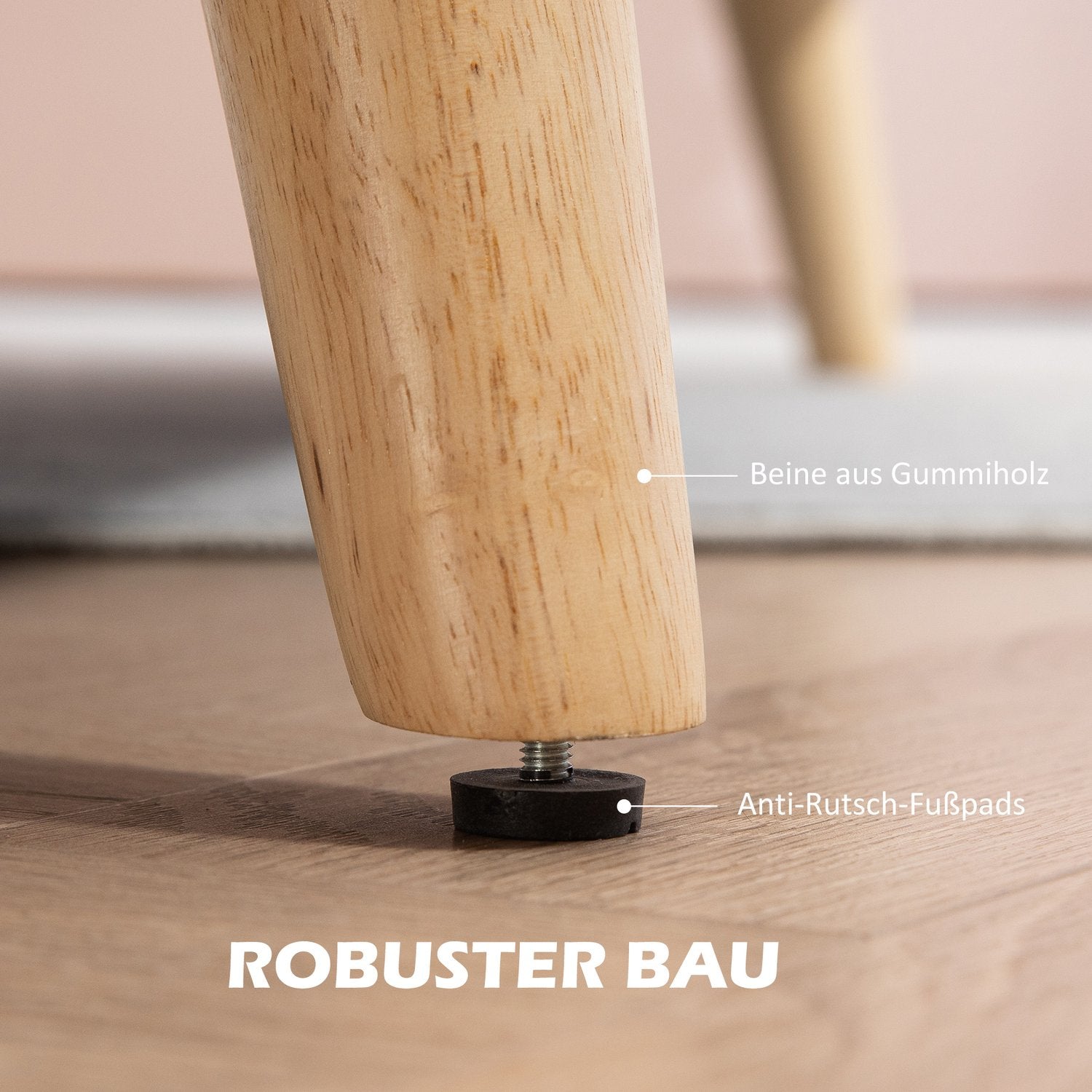 2-sits sammetssoffa, beige – bekväma kuddar och träben