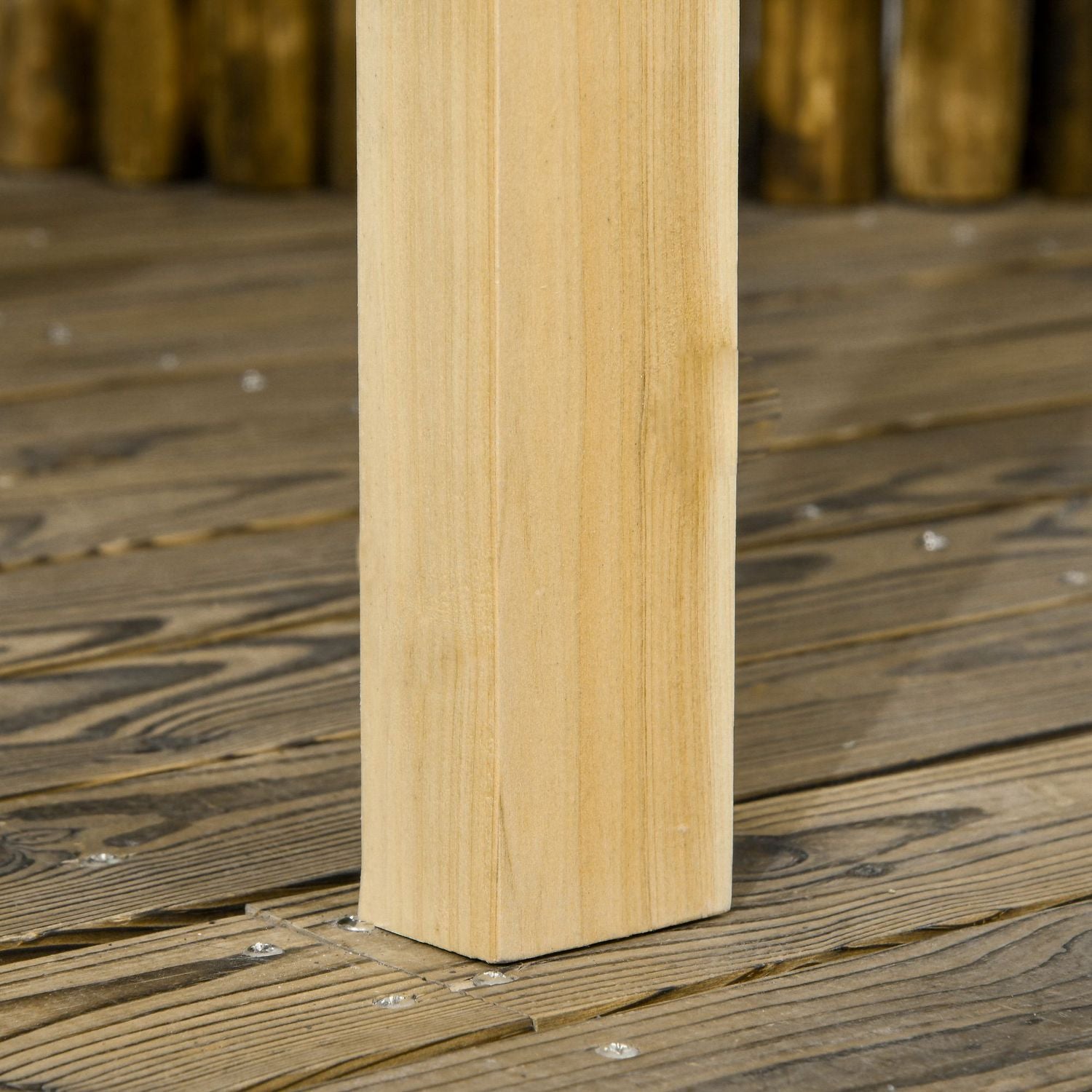 2-sits väderbeständig trädgårdsgunga i trä med pergola