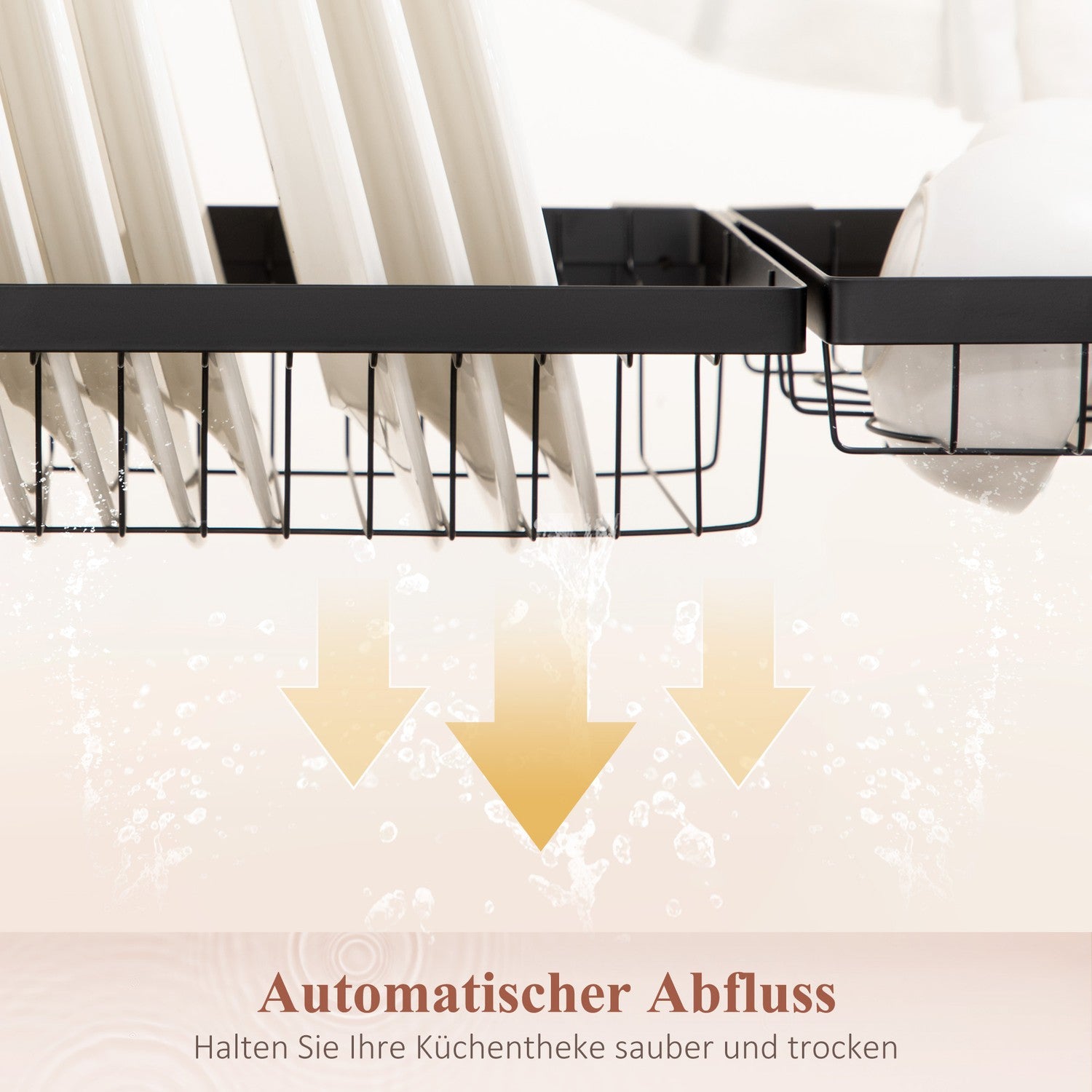 2-vånings diskstativ i stål med krokar och bricka, svart