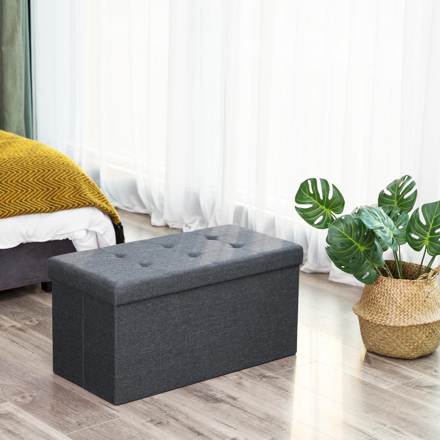 300 kg last SGS Certified Storage Ottoman med MDF-ram