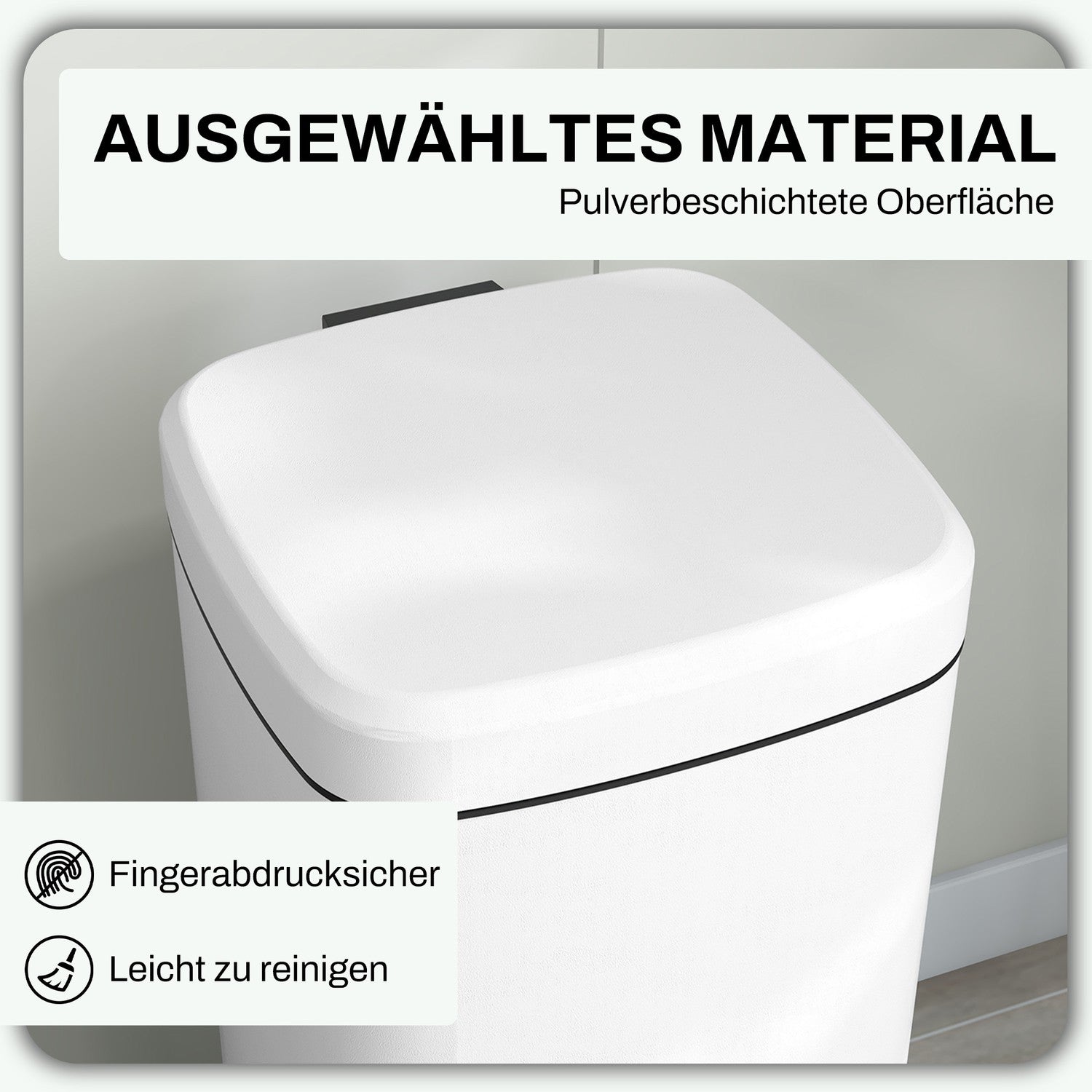 30L pedalkorg med lock & innerkärl – metallsoptunna