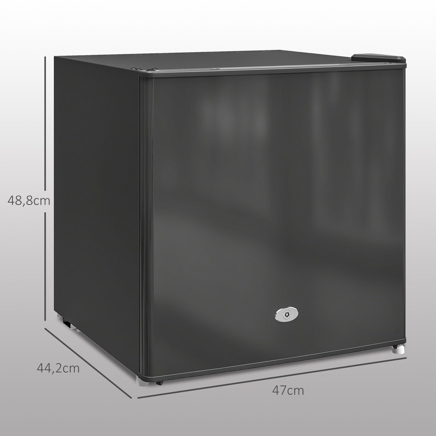 35L minifrys, elektrisk, svart, justerbar termostat