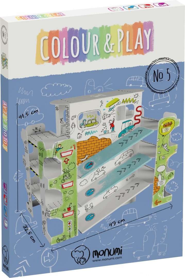 3D XXL Parking Coloring Book - Slitesterk, enkel montering